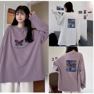 Áo thun tay dài form rộng Hàn Quốc CB035