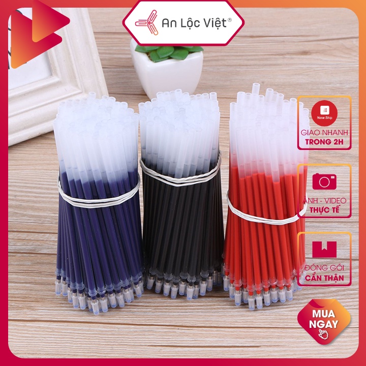 Set 20 ngòi Ruột Bút Bi Nước Gel 0.5mm Đầu Kim 3 màu Xanh - Đỏ - Đen