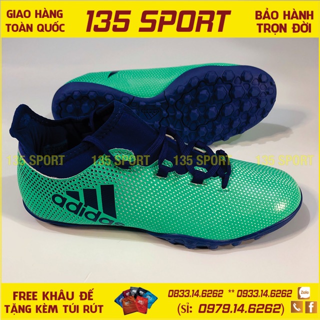 Giày Bóng Đá X17.3 Xanh Ngọc TF