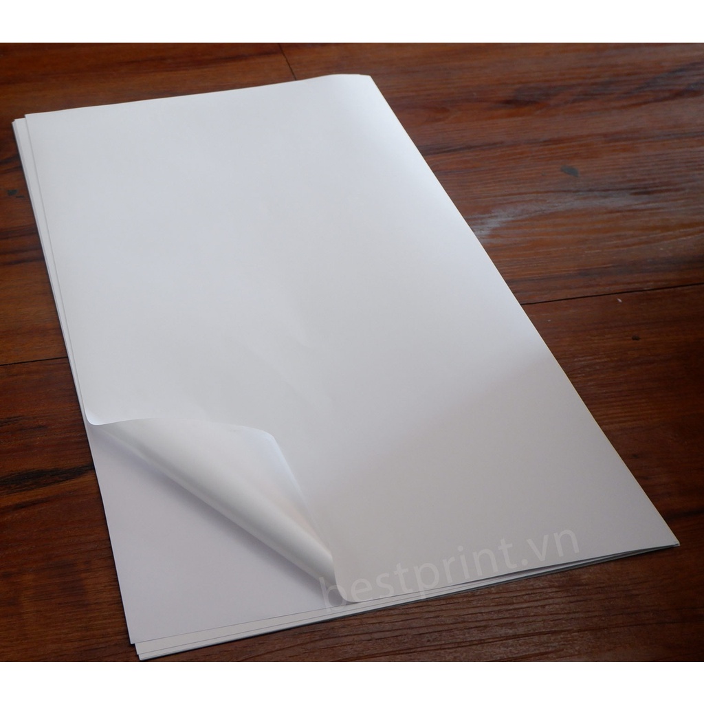 Decal sữa nhựa PVC đế trắng Amazon có keo dán tốt chống nước dùng cho máy in laser