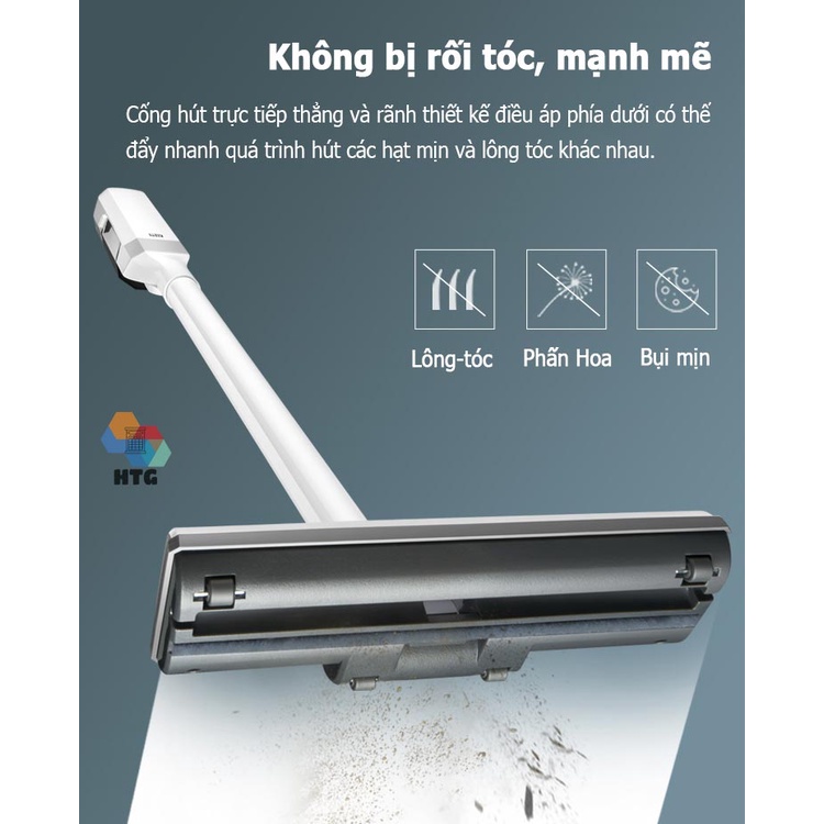 Máy hút bụi không dây Sawadaki K11 [siêu gọn nhẹ], 3 in 1 dọn dẹp nhà cửa 1 tay, hút 2 cấp độ lên đến 16000 Pa