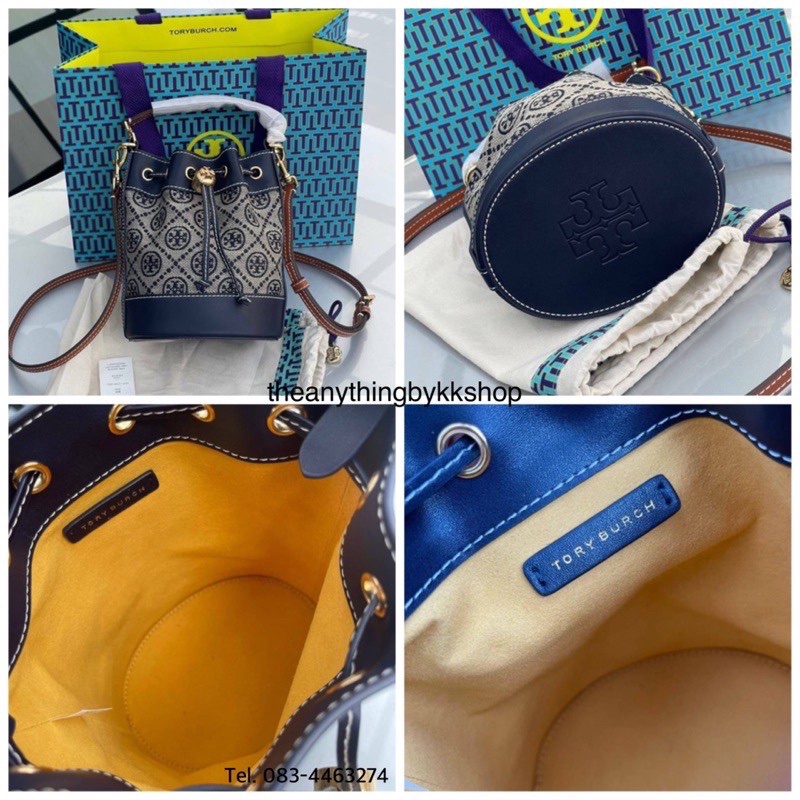 TNS-Túi rút dây T•B Tory T Monogram Bucket bag-ib shop tư vấn thêm màu và chất nhé