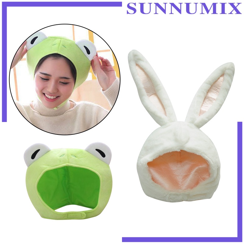 Set 2 Mũ Cotton Giữ Ấm Tai Thỏ / Ếch Giáng Sinh / Năm Mới