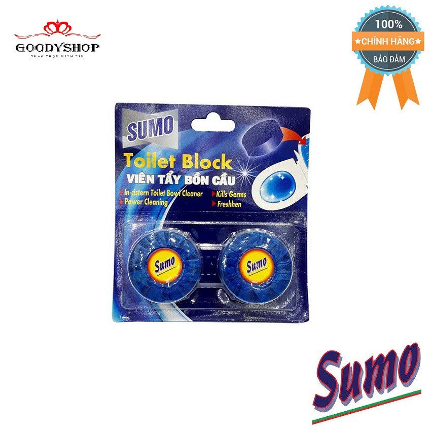 Viên tẩy bồn cầu Sumo Toilet Block 2 Viên x 50g tự tẩy rửa bồn cầu,giữ bồn cầu nhà bạn luôn sạch