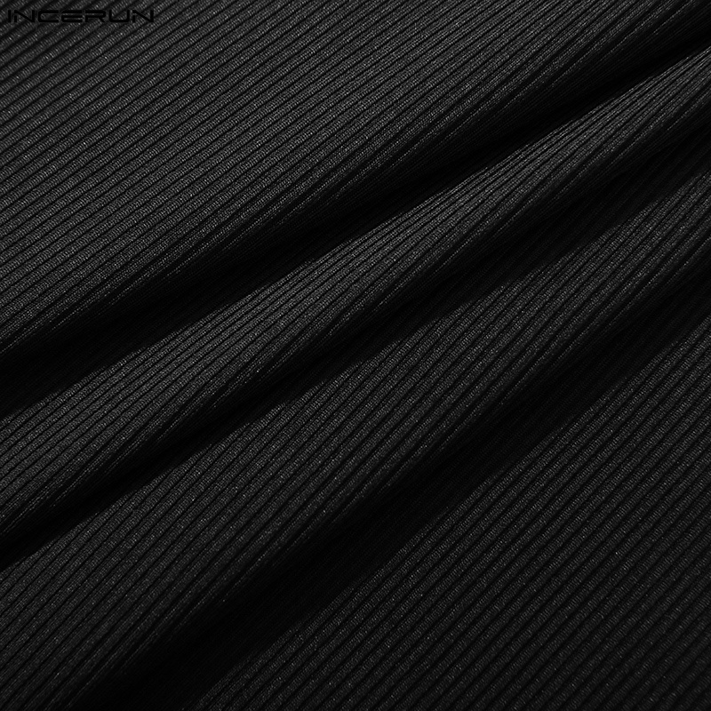 Áo tank top INCERUN trơn màu cổ tròn thời trang mùa hè cho nam