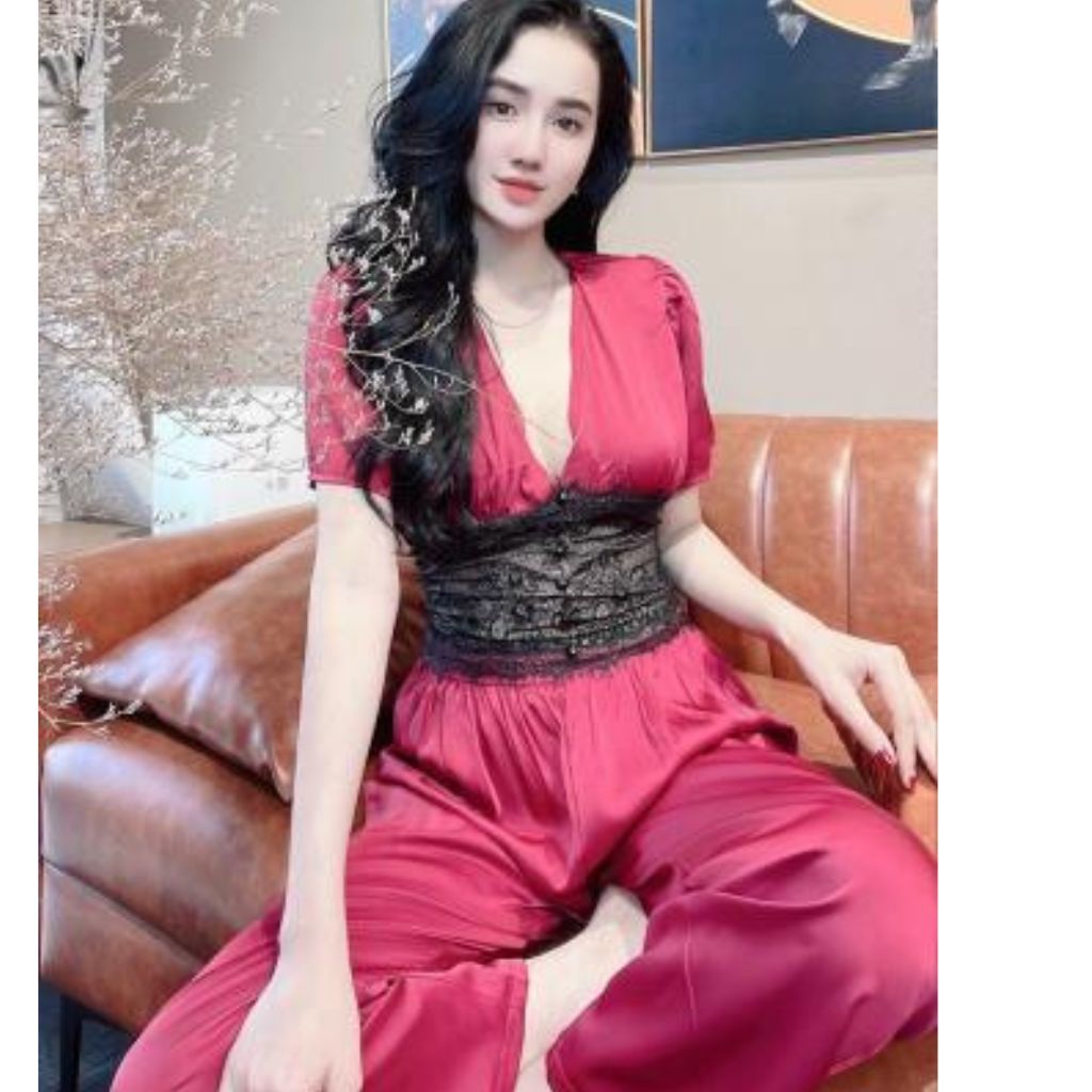Đồ Ngủ Sexy, Đồ Ngủ Nữ Lụa Latin Cao Cấp Mềm mại xinh xắn &lt;58KG