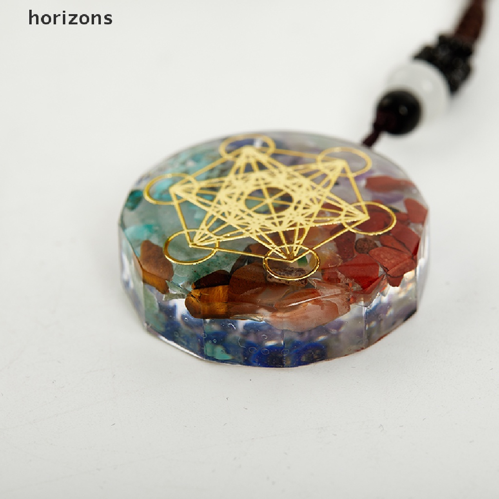 [horizons] Mặt Vòng cổ Đá Chakra Năng Lượng Tự Nhiên Mang Lại May Mắn