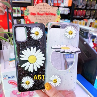 Ốp lưng Samsung A11 A51 A30 A20 hoa cúc có gương cho nữ