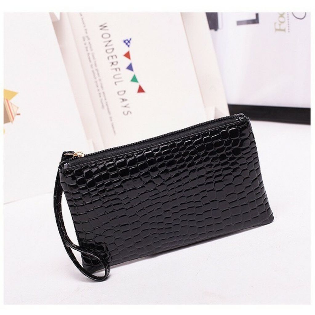 (Mẫu HOT) Ví Mini Nữ Cầm Tay Hottrend KR 354- Vân da cá sấu bóng, Size 18, Phong cách sành điệu- KARA 354 | BigBuy360 - bigbuy360.vn