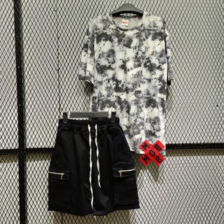 Áo thun unisex form rộng Tie-Dye