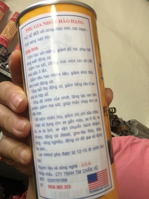Chất phụ gia cho động cơ ôtô xe máy (nhớt tốt)✏️✏️✏️