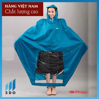 FREESHIP - Áo mưa xẻ tà cánh dơi cao cấp, vải Polyester tráng nhựa PVC. Không thấm nước, bền, nhẹ