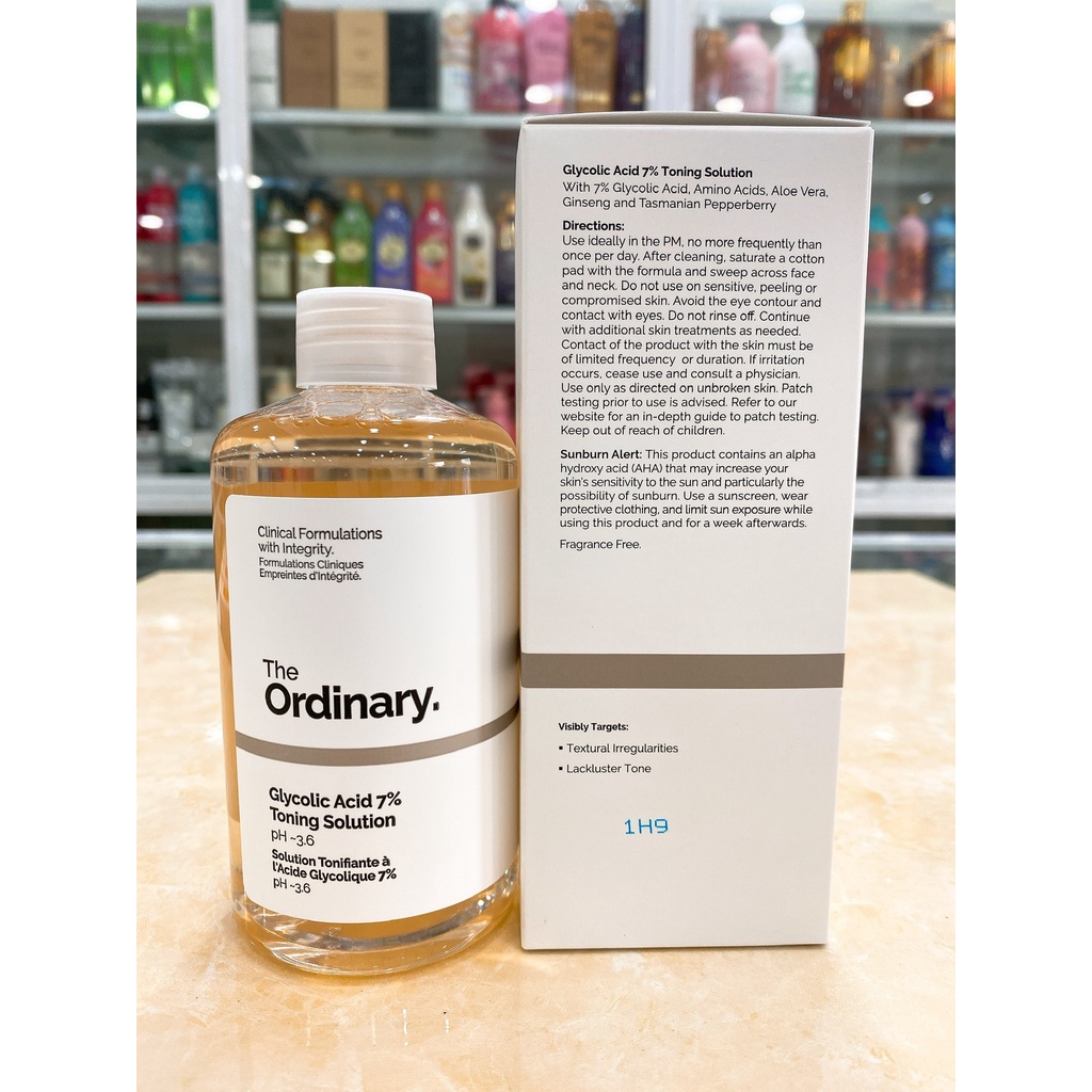 Nước Hoa Hồng The Ordinary Glycolic Acid 7% Toning Solution pH~3.6 Canada 240ml