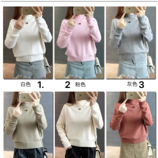 sẵn -Áo len nữ cổ 3cm from thụng