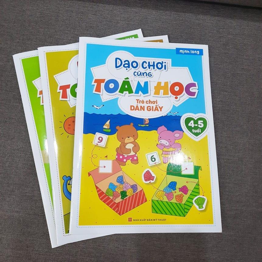 Sách Dạo Chơi Cùng Toán Học - Trò Chơi Dán Giấy (4-5 tuổi) - Minh Long