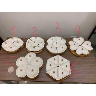 Bộ khay mứt sứ trắng