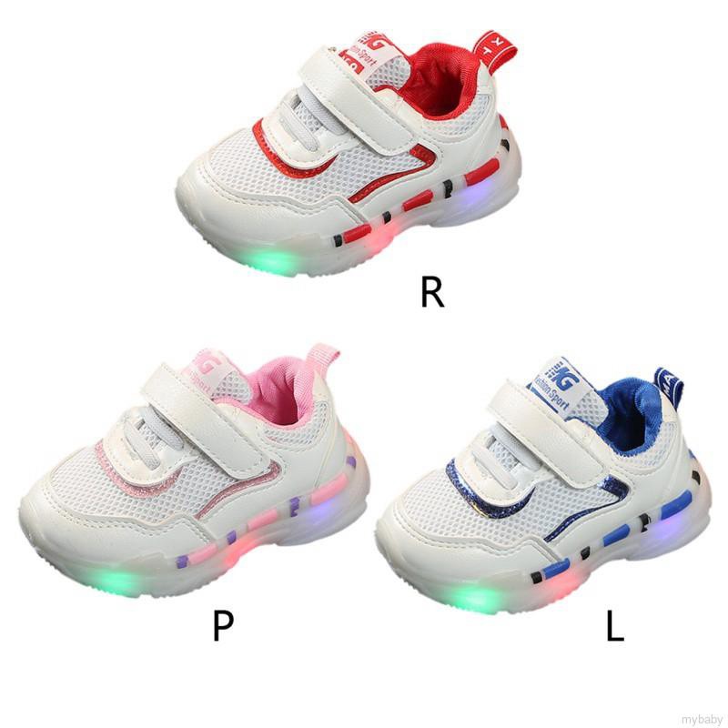 Giày Sneaker Đế Gắn Đèn Led Chống Trượt Cho Bé