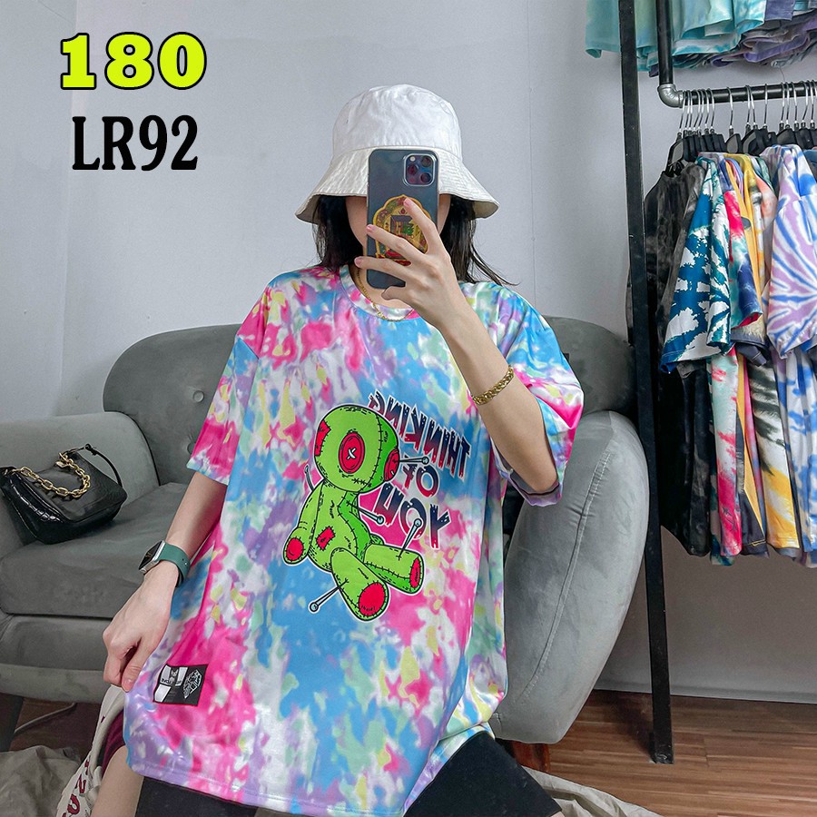 Áo thun loang màu 𝑭𝒓𝒆𝒆𝒔𝒉𝒊𝒑 Áo phông unisex LR92 vải cotton xượt poli co giãn thấm hút tốt, không xù lông