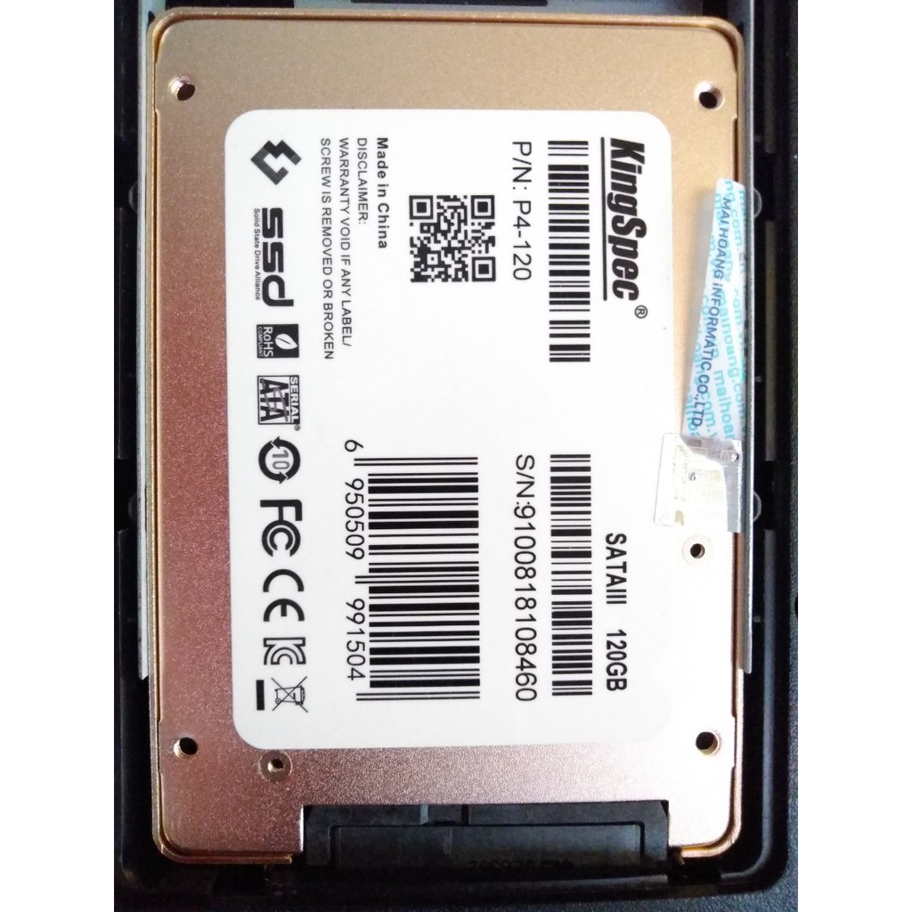 Ổ SSD Kingspec P3-120 2.5 Sata III 120Gb - Bảo hành 36 tháng