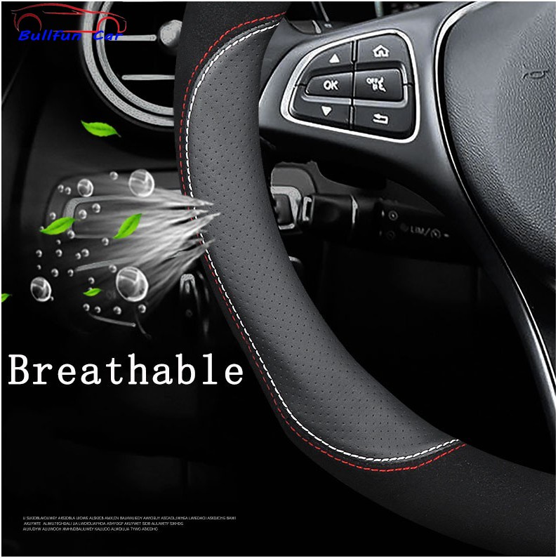 Bọc vô lăng xe hơi Ford Fiesta Focus Mustang Ranger Kuga EcoSport bằng da mỏng chống trượt