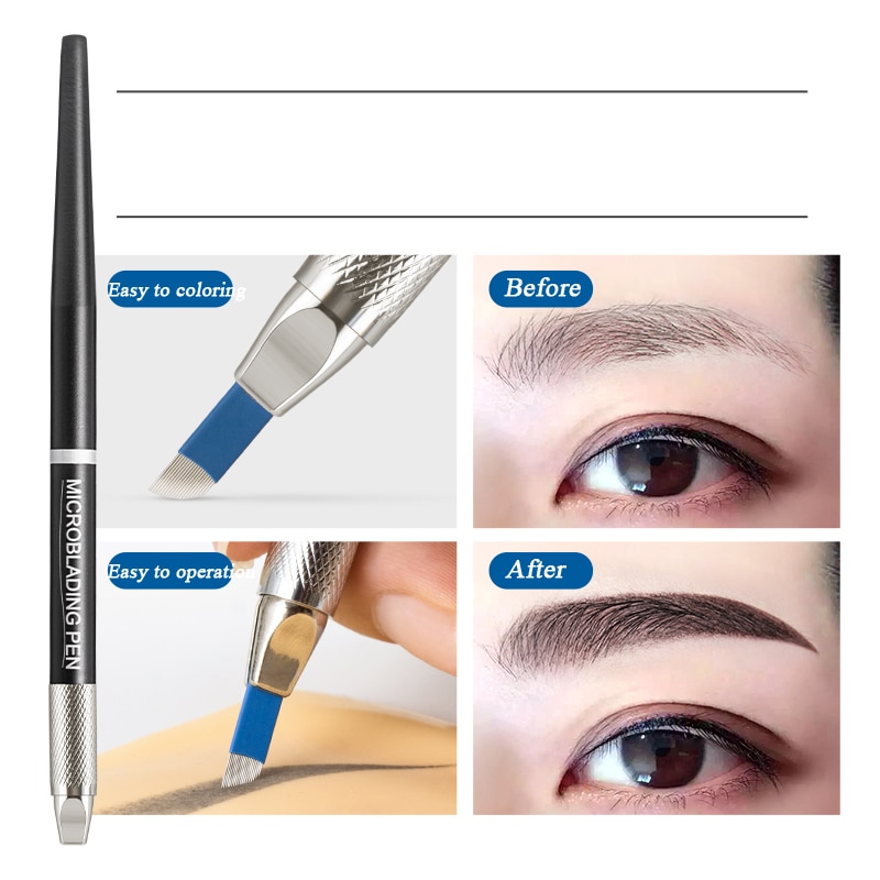 Phụ kiện xăm Sản phẩm mới Bút hướng dẫn sử dụng Microblading bằng nhôm Hợp kim nhôm Bút xăm lông mày cho Nguồn cung cấp trang điểm bán vĩnh viễn