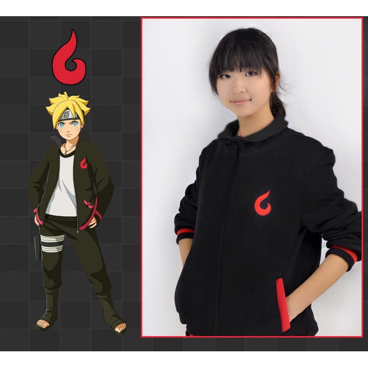 NARUTO Áo Khoác Hoodie Cosplay Nhân Vật Uzumaki Boruto