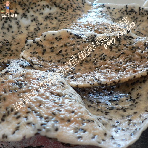 Bánh tráng mè đen nướng| BT nướng mè đen Bình Định|10cái/ràng