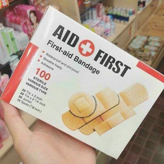 HỘP 100 MIẾNG BĂNG GẠC DÁN VẾT THƯƠNG (LOGO CHỮ THẬP ĐỎ)
