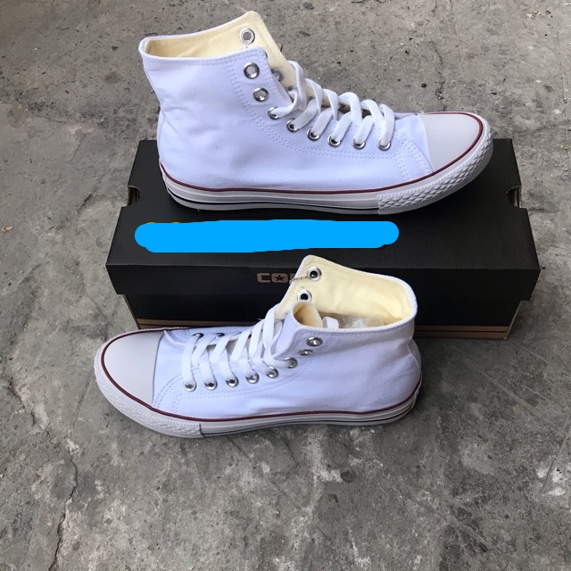 Giày Cao Cổ Thời Trang Dáng Classic Màu Trắng Nam Nữ Giá Rẻ.