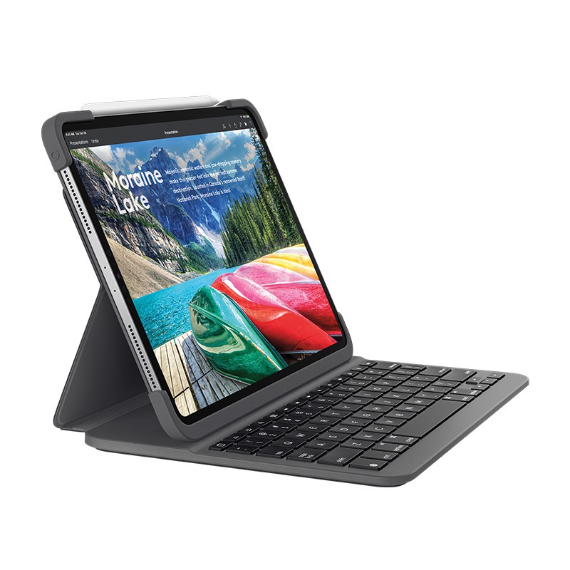 Bao da kèm bàn phím Logitech Slim Folio Pro - Kết nối Bluetooth dành cho iPad Pro 11 inch - hàng chính hãng