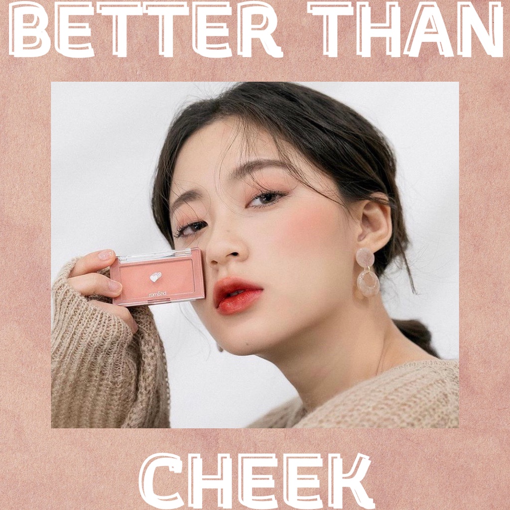 COMBO MÔI XINH MÁ HỒNG Rom&amp;nd Better Than Cheeks + Mini Best Tint 6g