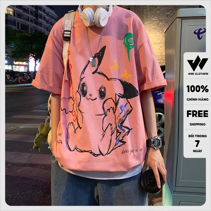 Áo phông tay lỡ WIIS unisex form rộng PIPIKA thời trang nam nữ oversize ulzzang