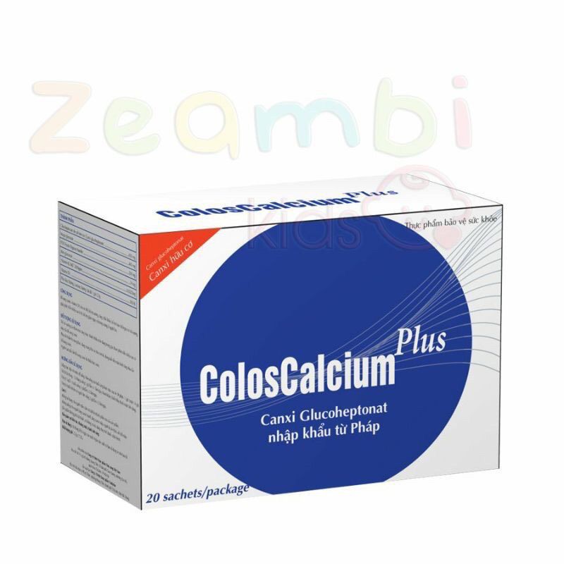 Coloscalcium - Bổ sung canxi, Vitamin K2, D3 giúp bé phát triển chiều cao tối đa (Hộp 20 gói)