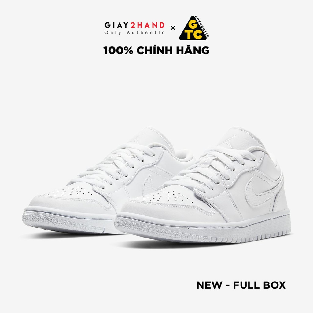 (AUTHENTIC 100%) Giày Sneaker Thể Thao AIR JORDAN 1 LOW WHITE AO9944 111 Chính Hãng 100%