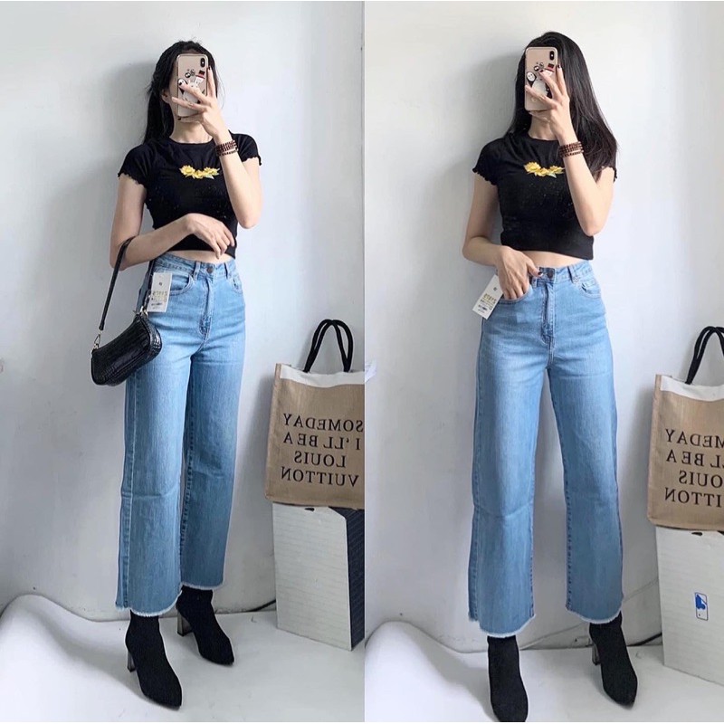 Quần culottes ngố lai tua siêu xinh