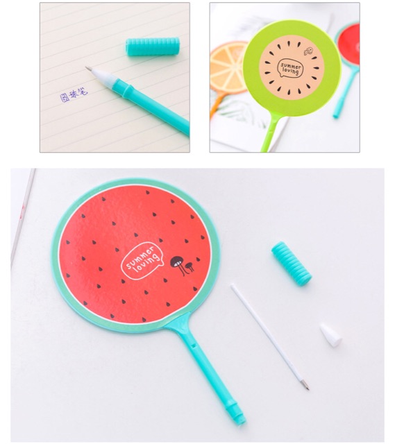 Bút quạt Trái cây và thú.