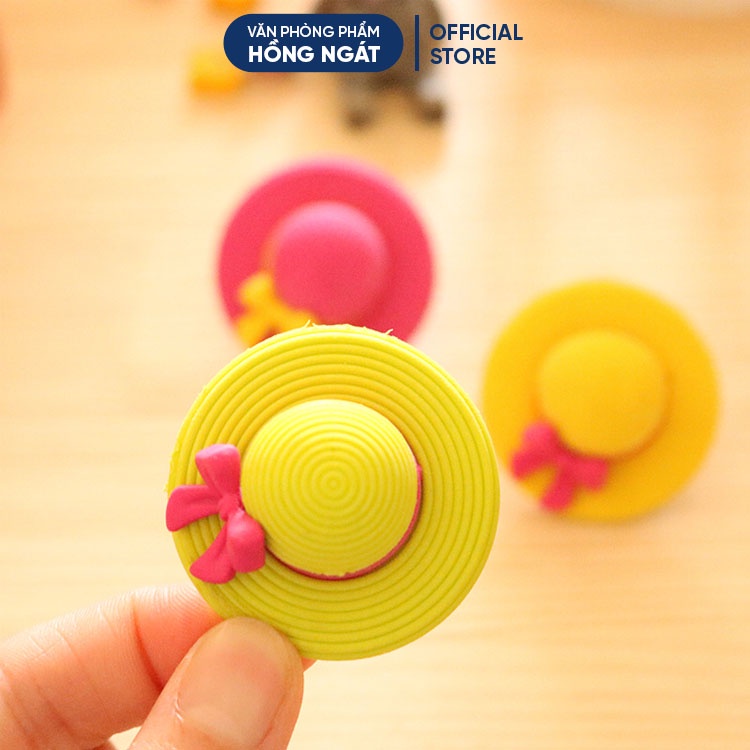 Tẩy bút chì hình mũ xinh, đồ dùng học tập dễ thương cute giá rẻ làm quà tặng học sinh văn phòng phẩm T02