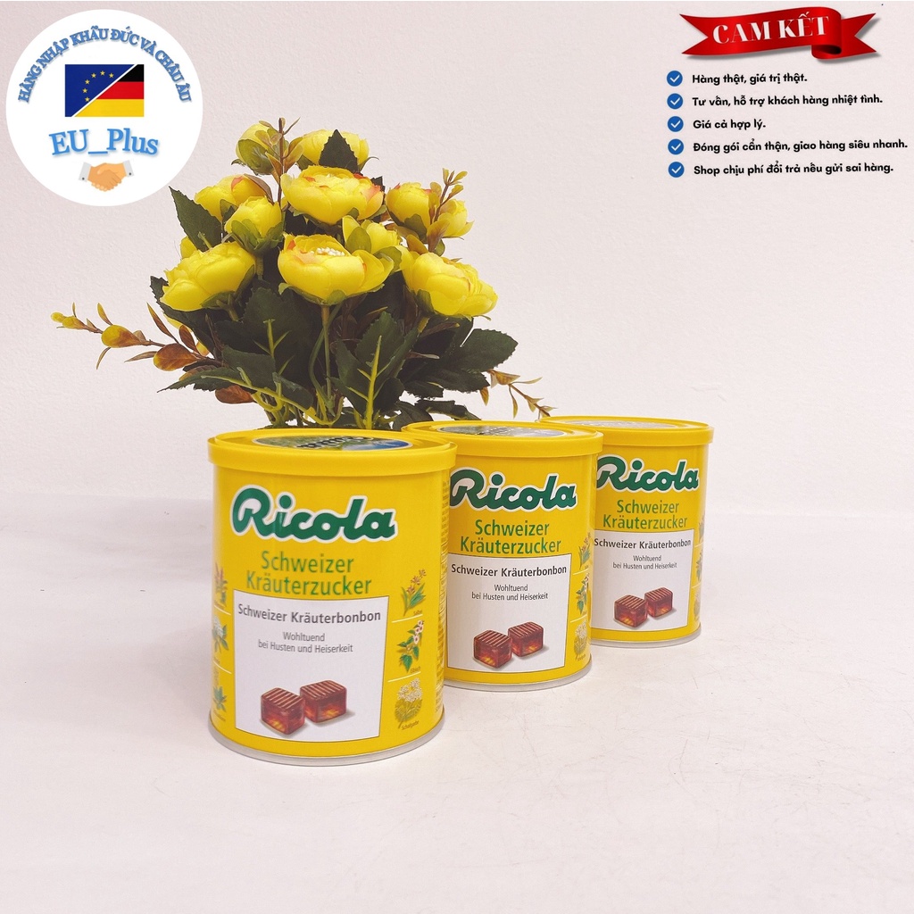 Kẹo ngậm ho thảo mộc Ricola 250g / hộp nhỏ 40g - Đức đủ vị