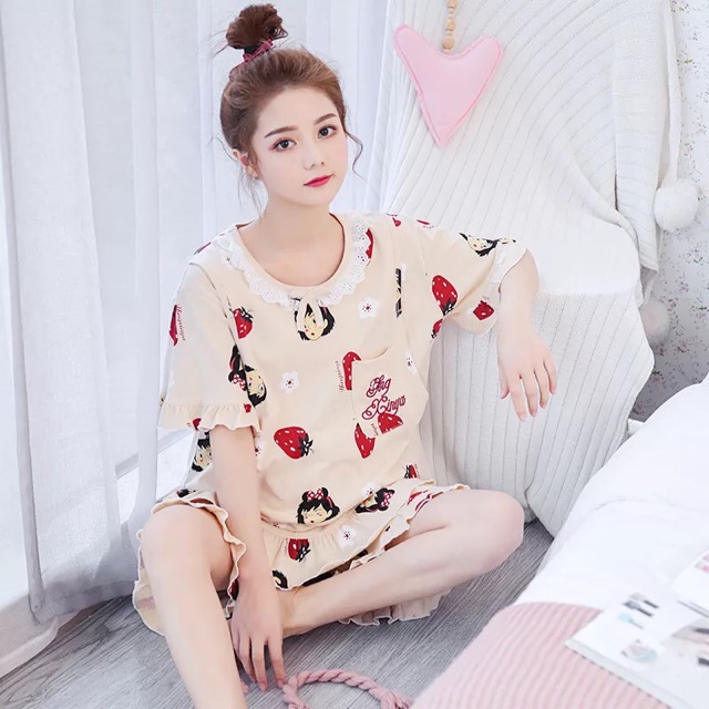 Đồ Bộ Bầu❤️Đồ Bộ Sau Sinh Cho Con Bú - Mẫu Đùi Tiểu Thư - Chất Cotton Đẹp