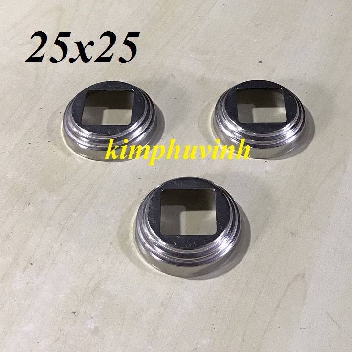 05 CÁI - CHỤP ĐẾ INOX  - CHÂN ĐẾ INOX  - CHỤP CHÂN INOX CHO SẮT HỘP