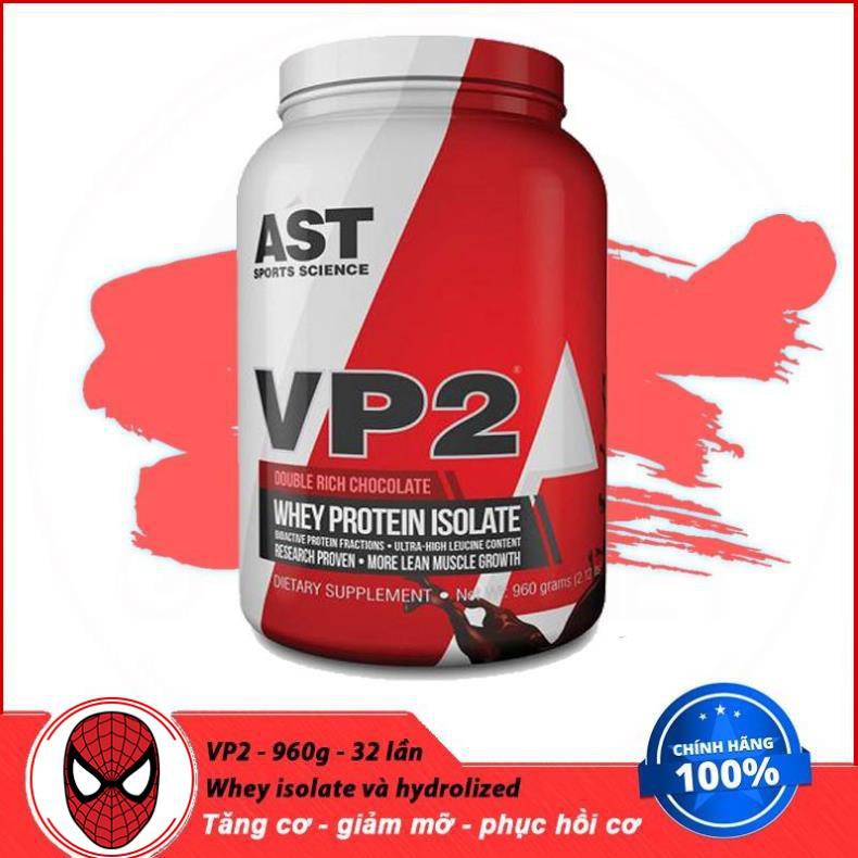 Sữa tăng cơ bắp không tăng mỡ AST VP2 100% Hydrolyzed Isolate whey 2 lbs (908gram) TPBS - Chính hãng