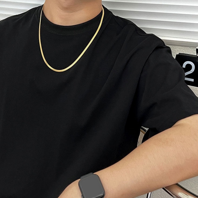 Vòng cổ Xương Rắn Màu Vàng Phong Cách Hip Hop Cá Tính Cho Nam Và Nữ
