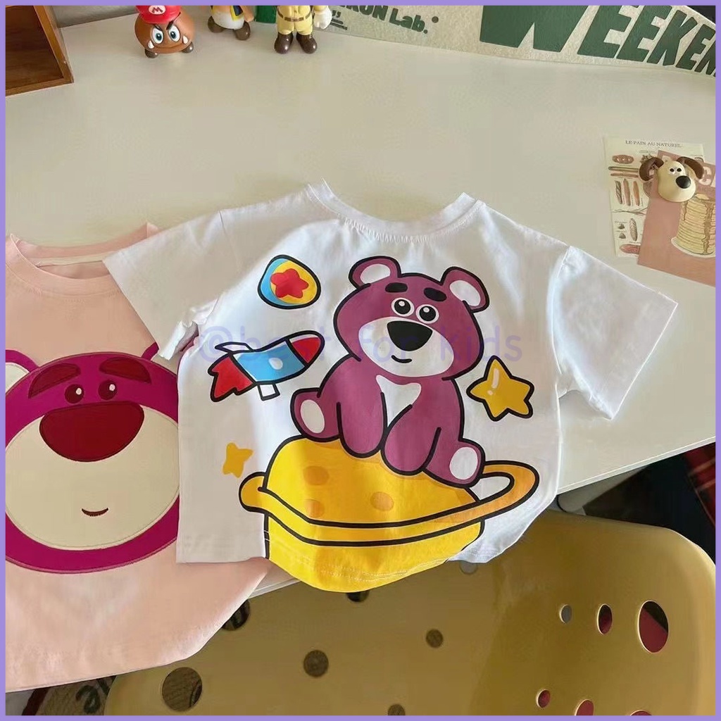 Áo Thun Tay Ngắn In Họa Tiết Hoạt Hình Dễ Thương Thời Trang Mùa Hè Cho Bé Trai Và Gái