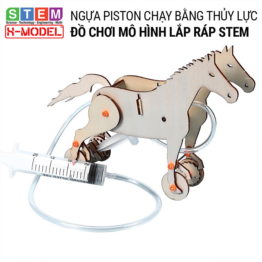 Đồ chơi thông minh, sáng tạo Mô hình nhựa piston thủy lực XMODEL ST100cho bé, Đồ chơi cho bé DIY| Giáo dục STEM, STEAM