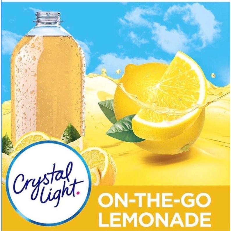 BỘT PHA NƯỚC TRÁI CÂY KHÔNG ĐƯỜNG CRYSTAL LIGHT - CHO CẢ NGƯỜI ĂN KIÊNG, KETO, TIỂU ĐƯỜNG- Hộp 16 gói