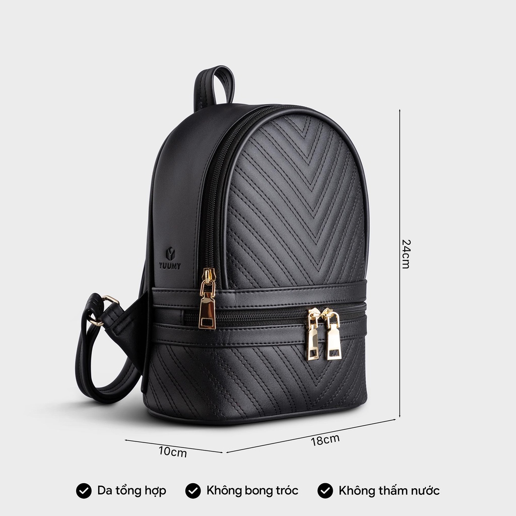 Balo nữ da mềm họa tiết trần chỉ YUUMY Seasand YBA54