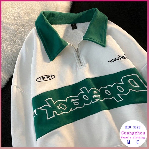 Áo thun Polo nữ cổ kéo khoá