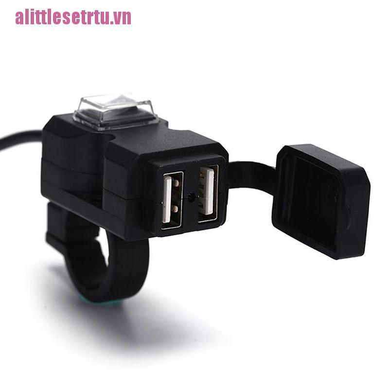 Bộ Sạc Usb Kép 9-90v Chống Nước Gắn Ghi Đông Xe Đạp