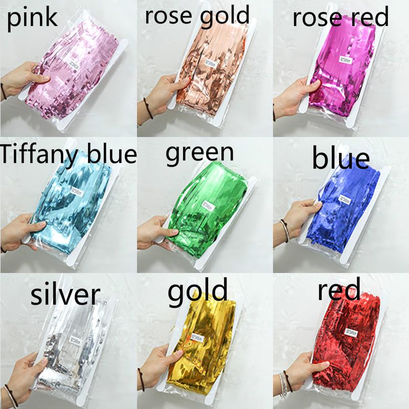Rèm cửa dài 2m chất liệu hiệu ứng lá nhôm kim loại độc đáo trang trí tiệc cưới/ sinh nhật