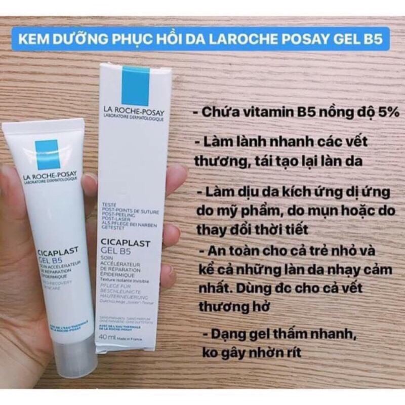 Kem Phục Hồi Da B5 Laroche Posay Baume - Gel  Giúp Làm Dịu, Làm Mượt, Làm Mát Và Phục Hồi Da Phù Hợp Cho Trẻ Em